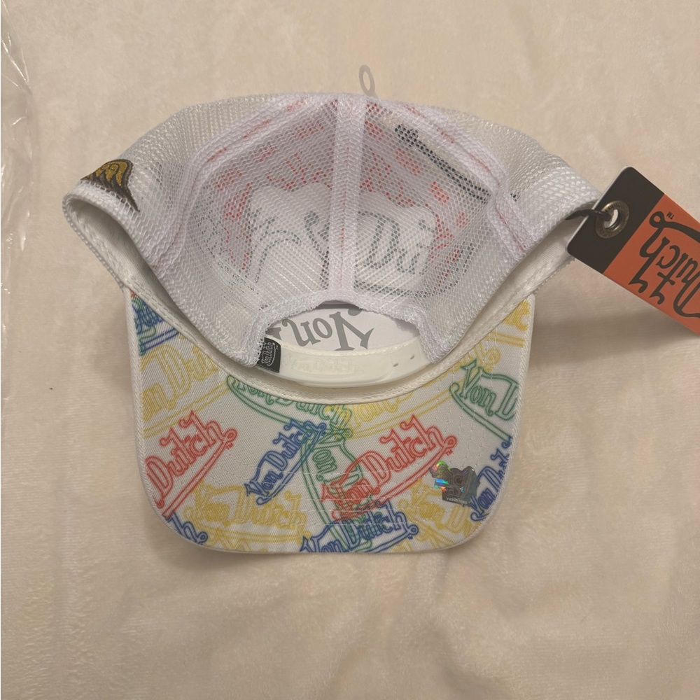 Unisex - Von Dutch Trucker Multi-Colored Hat with White Base - OneSz NWT - Picture 2 of 5